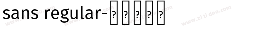 sans regular字体转换